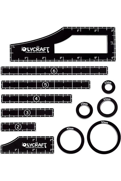 Choice AECH02-20553 1 Set(12pcs) Objective Point Markers Acrylic Ruler Object...