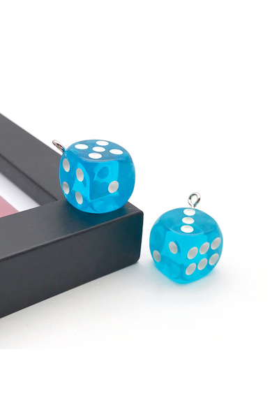 Choice 17231-10 قطع - 10 قطع من قلادات النرد الملونة المصنوعة من الراتنج - مك...