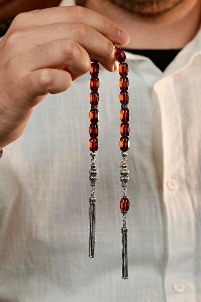 dergah tesbih Silver Design Original Russian Drop Amber Zaza Prayer Beads
