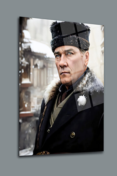 glassartdesign Pictură în sticlă Ataturk-172