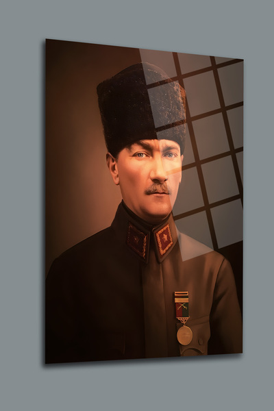 glassartdesign Pictură pe sticlă Ataturk-175