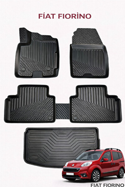 Black Gold Fiat Fiorino 3D Oto Paspas ve Bagaj Havuzu Set Premium