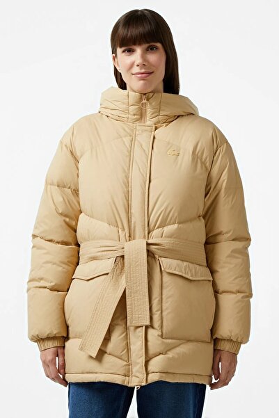 Lacoste Mock Neck Quilted down Fill Jacket Mock Neck Hooded Goose down Women'...