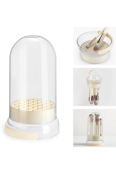 Arabest Multifunctional Makeup Brush Holder, 3 in 1 Silicone Makeup Brush Cle...