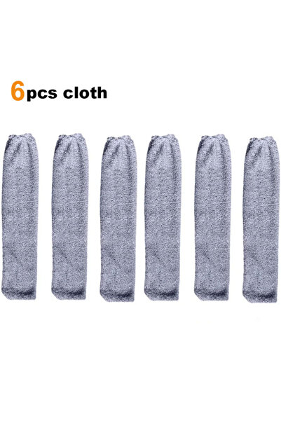 Choice1 6PCS Cloth Dust Removal Brush Long Handle Portable Cleaning Mop Micro...