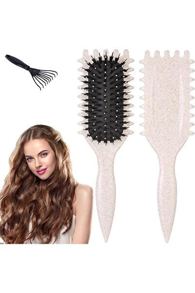 Arabest فرشاة تصفيف الشعر المجعد، فرشاة تصفيف الشعر لفك التشابك وتشكيل جميع أ...