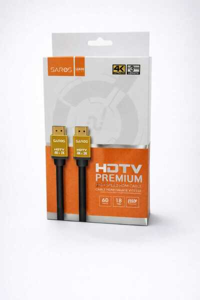 SAROS كيبل HDMI Premium – دقة 4K Ultra HD – طول 3 متر