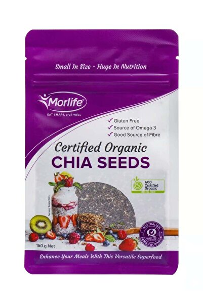 MORLIFE بذور الشيا العضوية 150 غرام