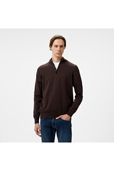 Nautica Erkek Kahverengi Regular Fit Triko