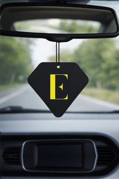 PROMOSYONİK E Harf Tasarımlı Bahar Esintisi Dekoratif Araç Kokusu ve Aksesuarı