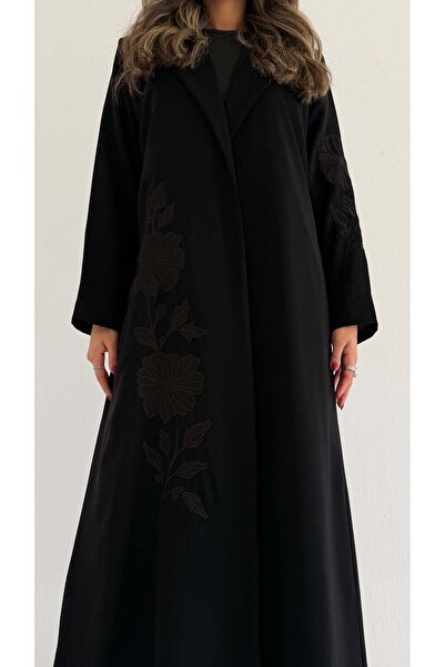 AYA MW2001 - Black embroidered blazer abaya