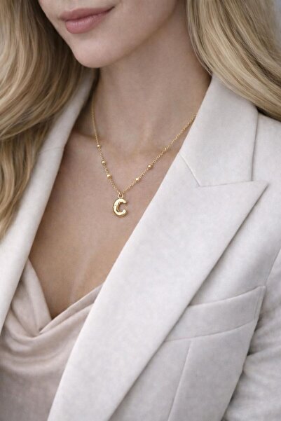 G&S Türkiye C Harf Çelik Kolye