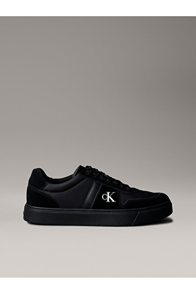 Calvin Klein Erkek Orta Kalınlıkta Rahat Taban Bağcıklı Düz Siyah Sneaker YM0...