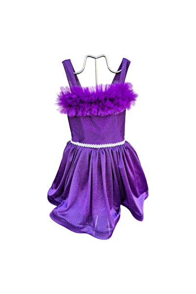 OEM Elegant Dress Color Purple Shiny 10 Years