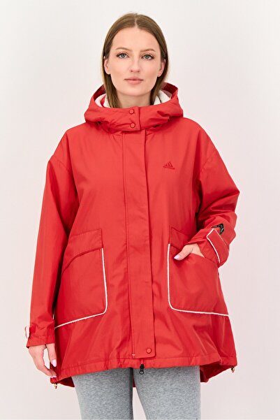 adidas Women Sportswear Fit Long Sleeve Outdoor Parka Jacket, Red