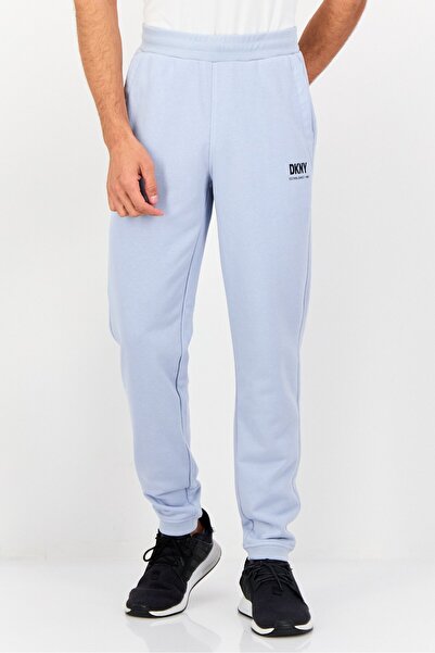 Dkny Men Regular Fit Brand Logo Sweatpants, Sky Blue