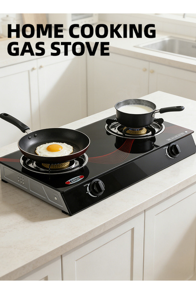 Boko Dual Burner Gas Stove 2 Burner Countertop Propane Gas Cooktop for Kitche...