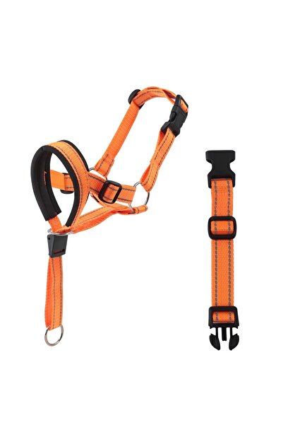 choice2 L Orange 2025 New Nylon Portable Dog Muzzle Rope, Dog Cage Head Anti-...