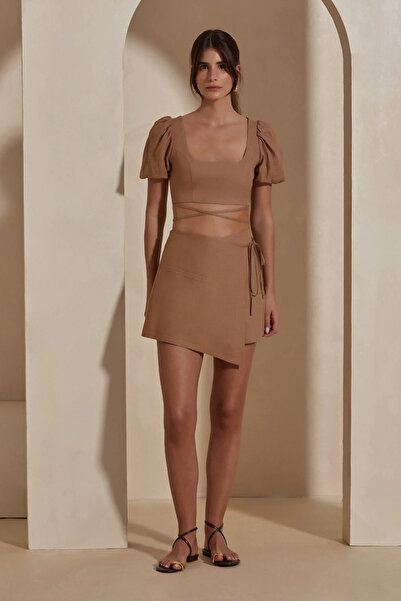 Dahlia Bianca Nikita Keten Şort Etek