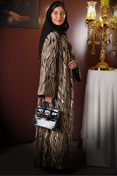 AYA MW1852 - A lined velvet chiffon abaya to represent your sophisticated and...