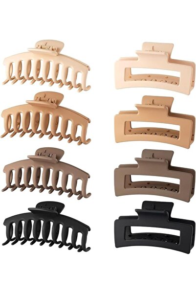Arabest Large Hair Claw Clips, 8 Pack 4.3" Hair Clips,Strong Hold Matte Claw ...