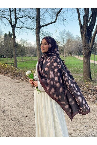 Mira İpek Royal Bambi Ceylan Desenli Pamuk Soft Şal ps216