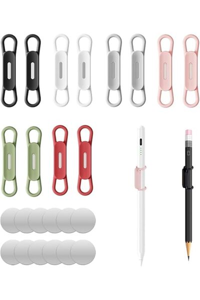 Arabest Magnetic Pen Holders Set of 12,Silicone Adjustable Pen Pencil Holder,...