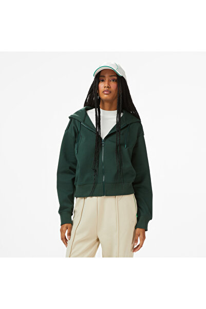 Lacoste x House of SuperStep Regular Fit Kadın Yeşil Sweatshirt