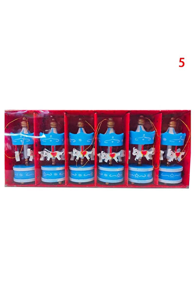 Canderel Mini Atlı Karınca 6lı Set Nostaljik El Yapımı Ahşap Hediyelik Süs Eşya