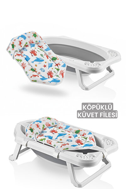 İdeal Baby Köpüklü Bebek Küvet Filesi Kaydırmaz File Yenidoğan Uyumlu Eğitici...
