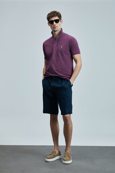 Lufian Laon Smart Men's Polo T-Shirt Claret Red