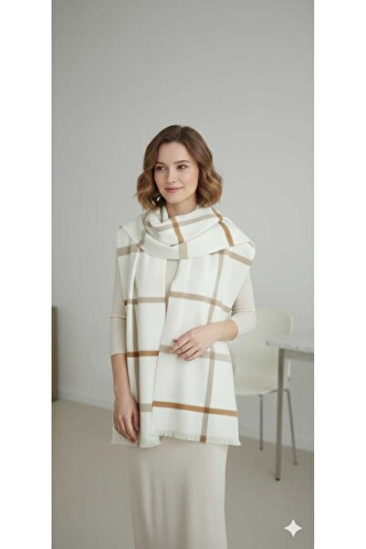 Mrs.idea Kışlık Çok Renkli Ekose Atkı Kare Desenli Omuz Şalı