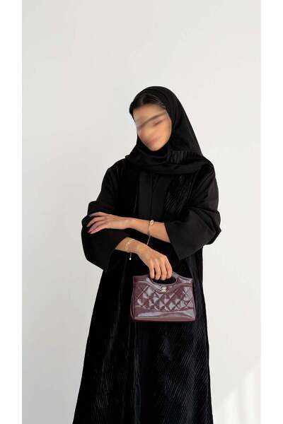 AYA MWT877 - عباية مخمل بيليسية