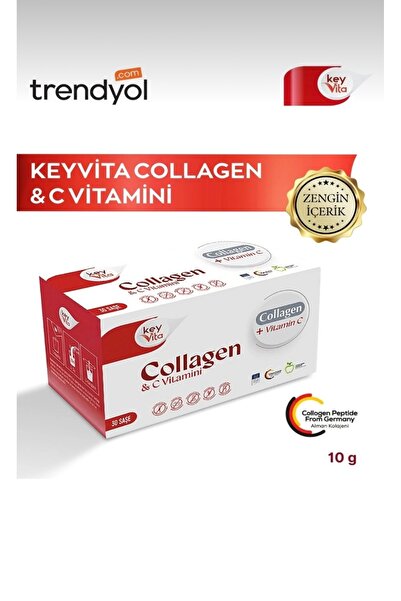 Keyvita C Vitaminli Hidrolize Kolajen Peptitleri Tip 1&3 | Yüksek Emilimli %1...