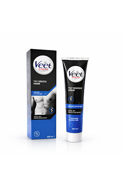 Veet Men Tüy Dökücü Krem Hassas Ciltler İçin 200 ml | Hızlı Etkili 5-10 Dakika