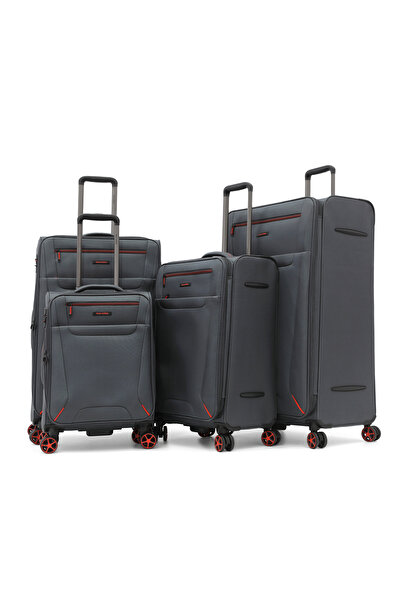 Travelite 4 Piece Luggage Set – Softside Spinner Suitcase Set with 4 Wheels, ...
