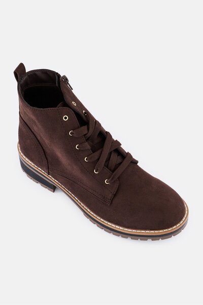 Kensie Women Lace Up Ankle Boots, Brown