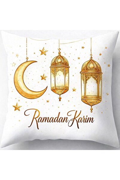 Veloma Home & Toys 1-Piece Ramadan Special Star and Moon Patterned Throw Pill...