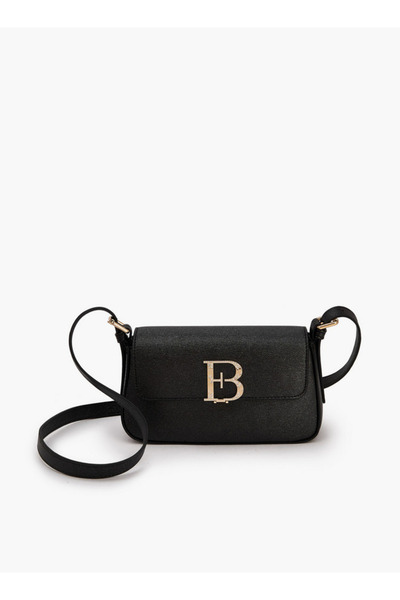 Flora Bella by Shoexpress Embellished Logo Crossbody Bag with Adjustable Stra...