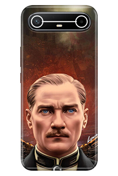 TECNO Spark Slim 5G KM9 Kılıf Tema Art Desenli Baskılı Silikon Asil Atatürk
