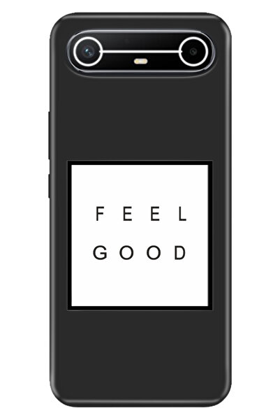 TECNO Spark Slim 5G KM9 Kılıf Dekoratif Silikon Baskılı Kapak Feel Good