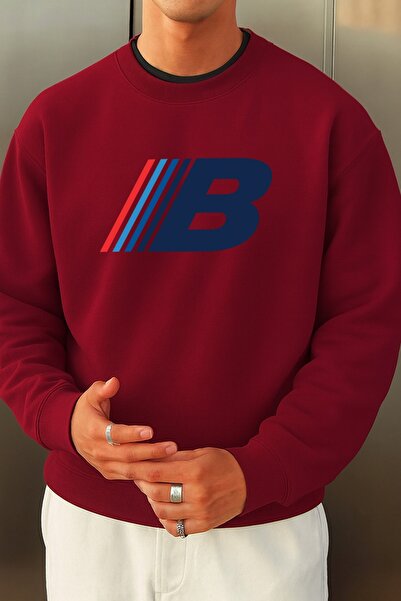 DİVİN Men's Printed Sweatshirt Hooded Oversize Cut Cotton