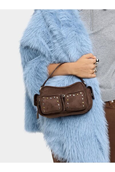 PARFOIS Deri Görünümlü Zımba Detaylı El Çantası