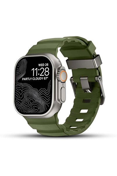 Generics سوار سيليكون متين من دادو متوافق مع ساعات أبل من سلسلة ألترا 2 | 10 ...