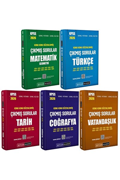 Pegem Akademi Yayıncılık 2026 KPSS GY GK Branş Branş Konu Konu Düzenlenmiş Ta...