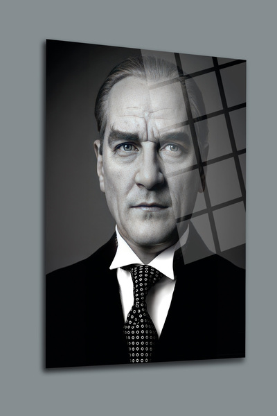 glassartdesign Pictură pe sticlă Ataturk-178