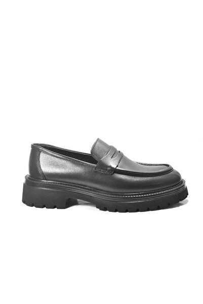 Onlo Ayakkabı ML.1091 Μαύρα Ανδρικά Παπούτσια Loafer με Χοντρή Σόλα