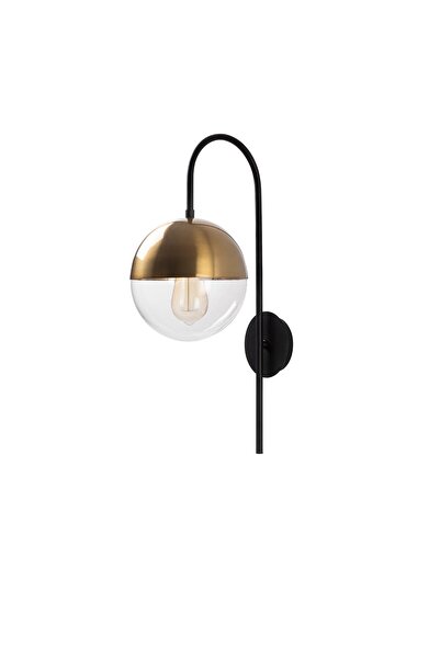 AmberLED Modern Glass Single Sconce Black for Bedroom and Living Room E27 Com...