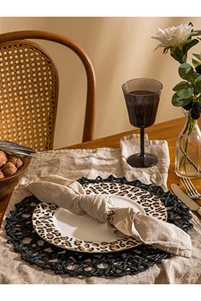 LC Waikiki LCW HOME Karışık Leopar Desenli Porselen Tabak 26 Cm