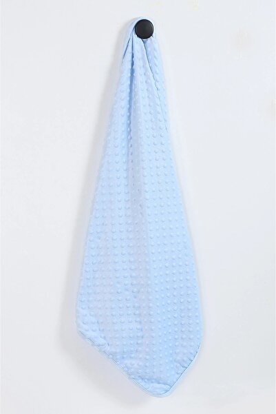Ege Bebek Baby Blue Premium Quality 80 X 100 cm Chickpea Embossed Thin Blanket